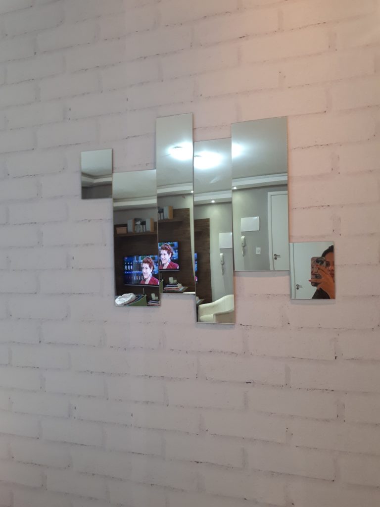 Papel de parede tijolos brancos